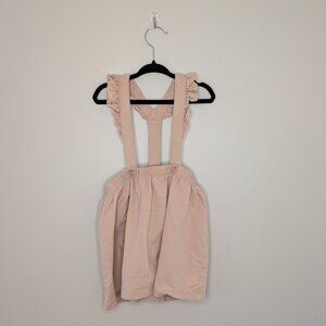 💙 2 for 15 💙 H&M Neutral Soft Pink Pinafore Overall Dress | 100% Cotton